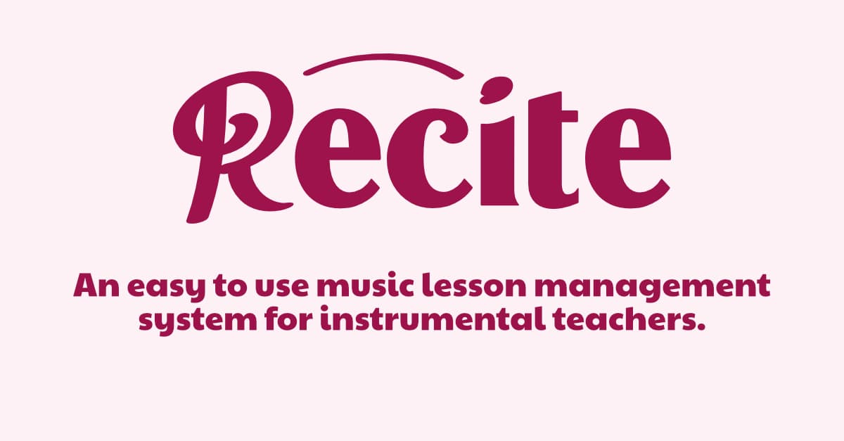 Recite Software - Music Tutoring Management Software