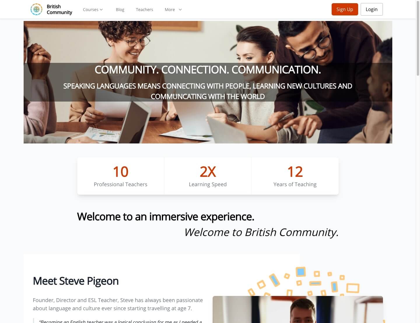 About Page for British Community